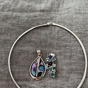 Necklace with two pendants. Pretty and stylish